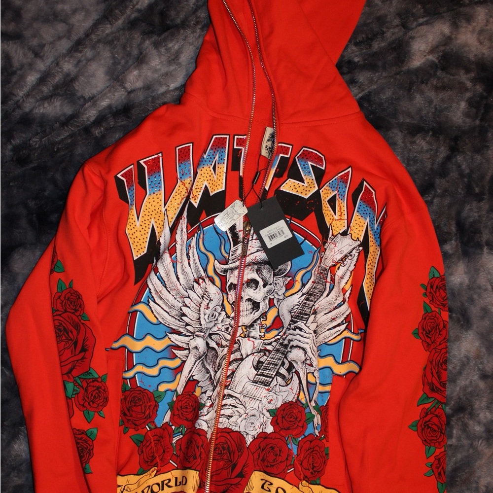 Orange Graphic Hoodie